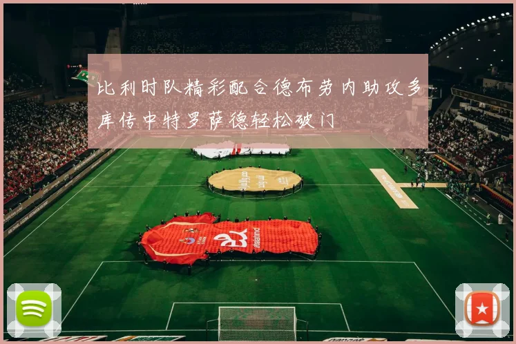 比利时队精彩配合德布劳内助攻多库传中特罗萨德轻松破门